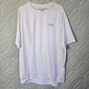 Under Armour Mens White Tech Tee Shirt Size XL Short Sleeve